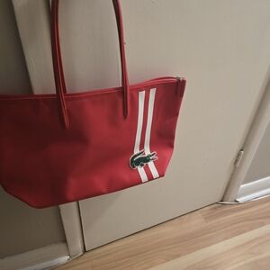 Lacoste Red Tote Bag